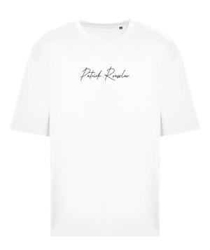 Weißes T-Shirt mit schwarzem Text