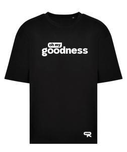 Schwarzes T-Shirt mit 'Oh my goodness' Aufdruck